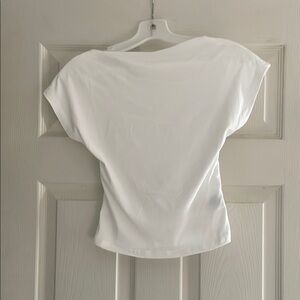 SHEIN White Fitted Cap Sleeve T-Shirt